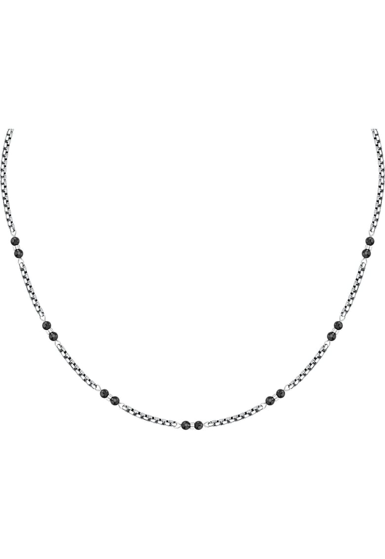 Colier S1753 - Argintiu - Negru
