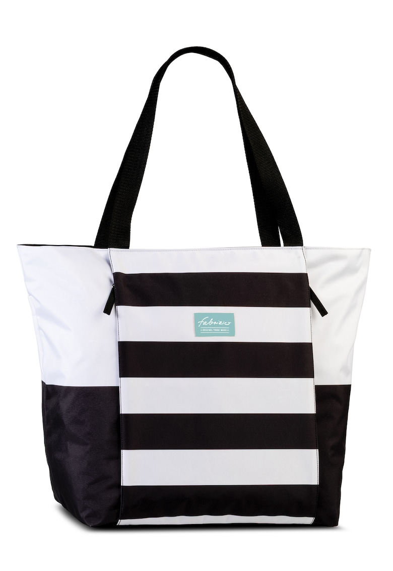 Geanta de Plaja 58x40x20 cm - 31L - Negru I Alb