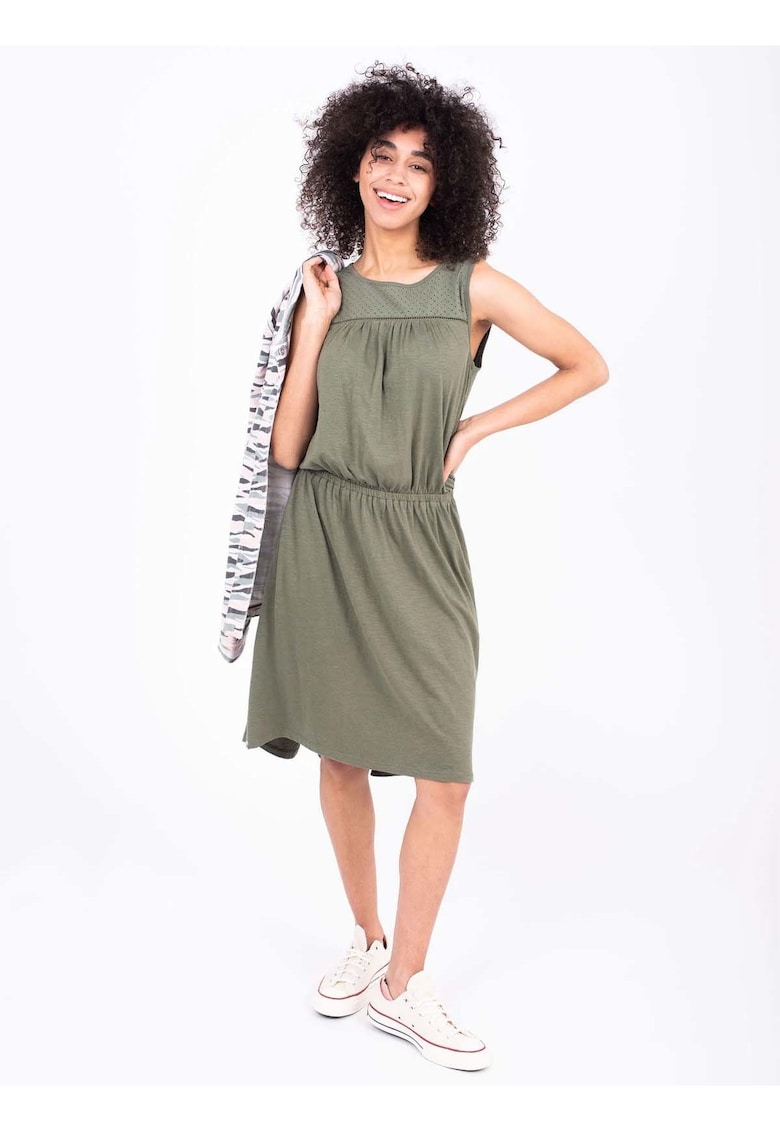 Rochie fara maneci din amestec de modal cu talie elastica - 44