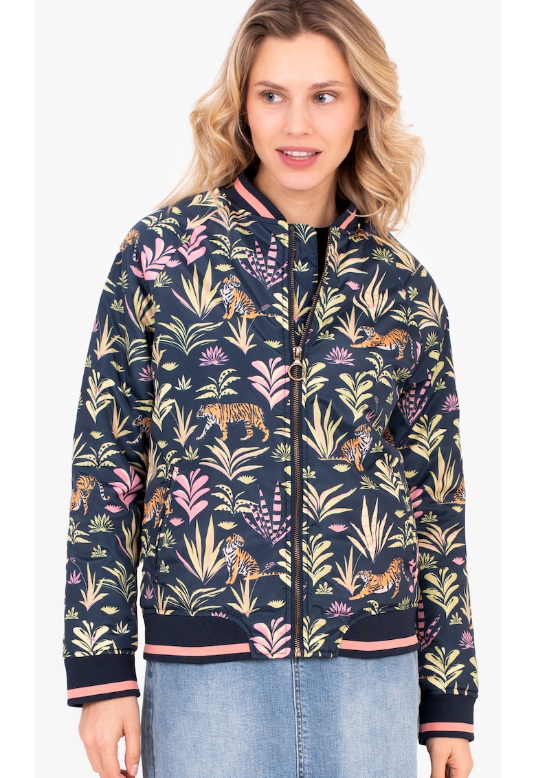 Geaca bomber cu imprimeu floral