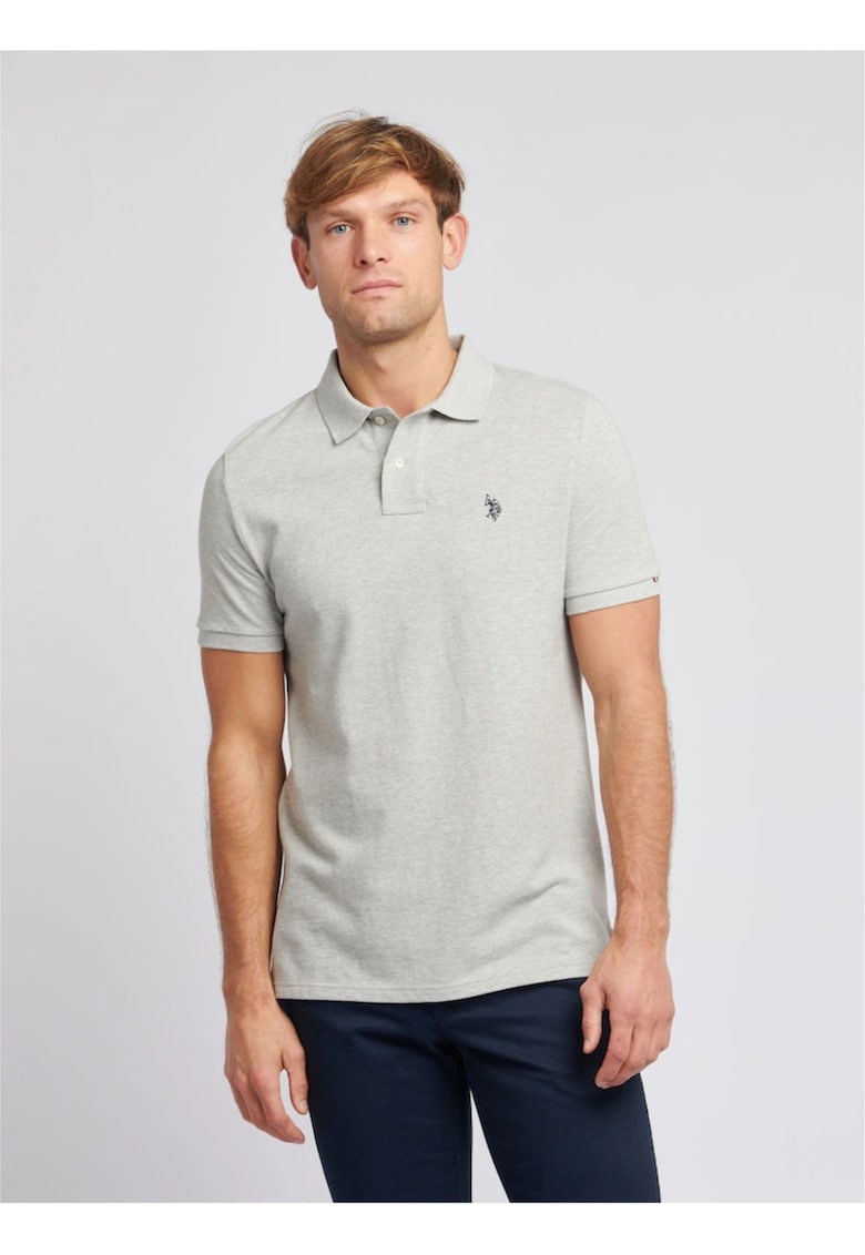 Tricou polo basic din piquet (US43197063128) Barbati - Verde