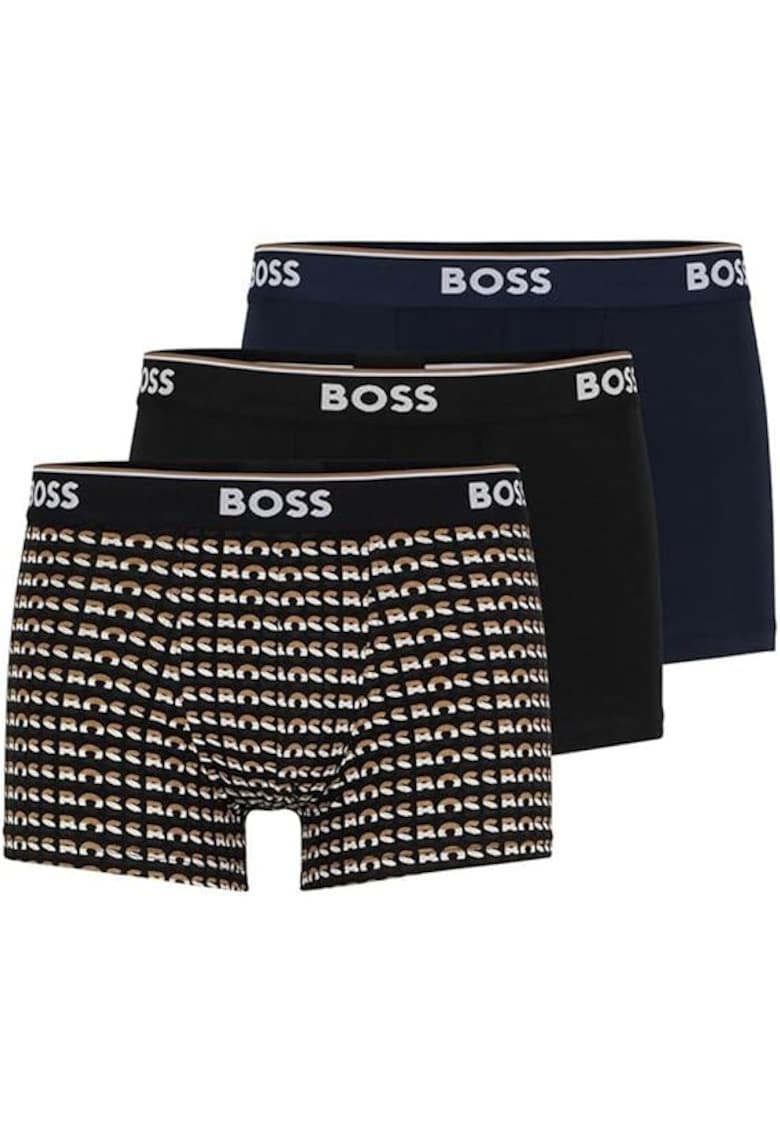 Set de 3 perechi de boxeri cu banda logo -
