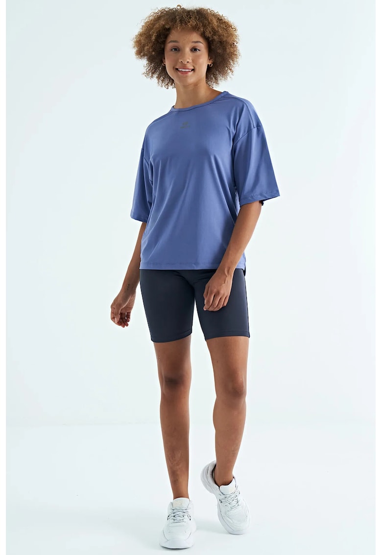 Tricouri dama - tricou supradimensionat - mov lila - 95% poliester - 5% elastan