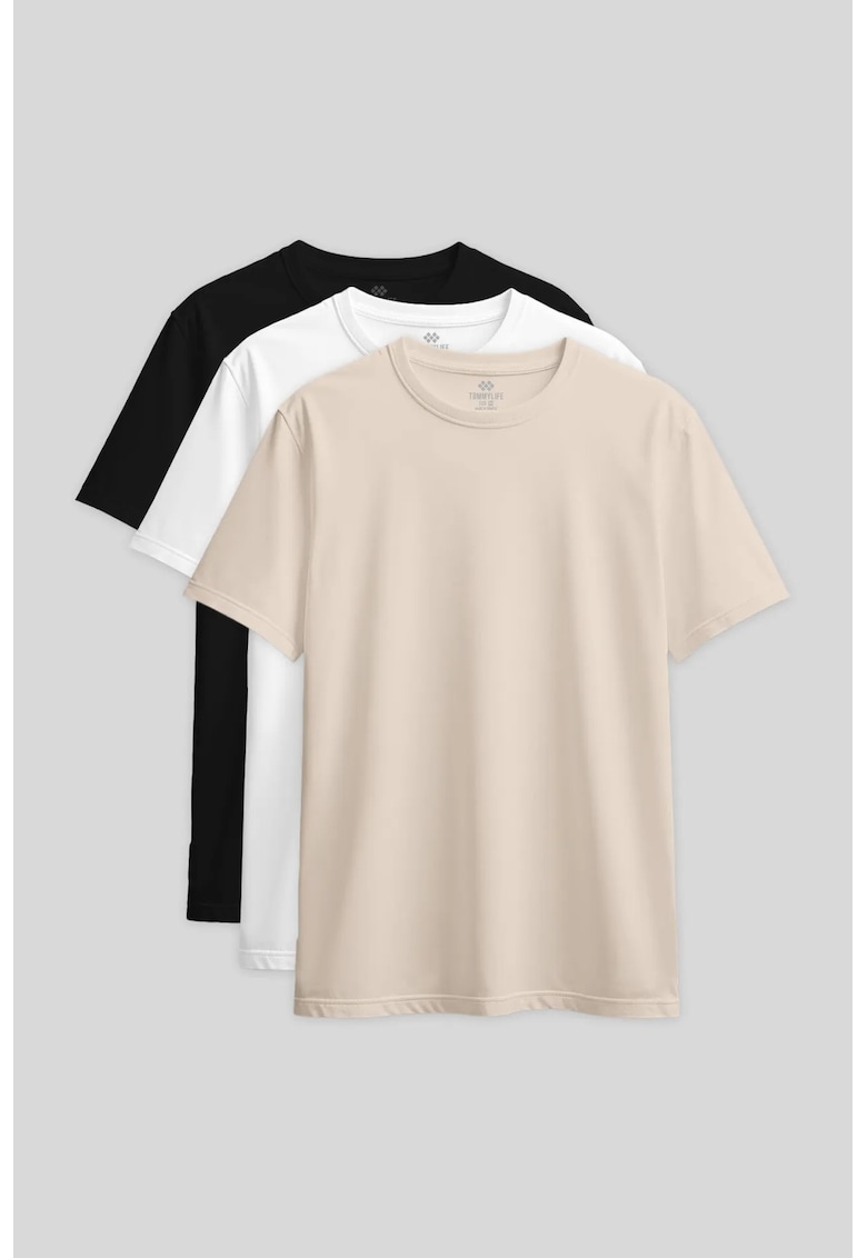 Tricouri bumbac si elastan - maneca scurta - croiala regular fit
