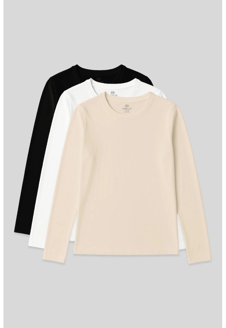 Tricouri - regular fit - elastic - bumbac cu elastan