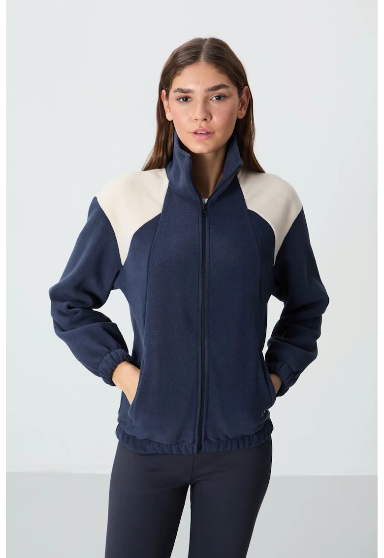 Hanorac dama - oversized - fleece - albastru