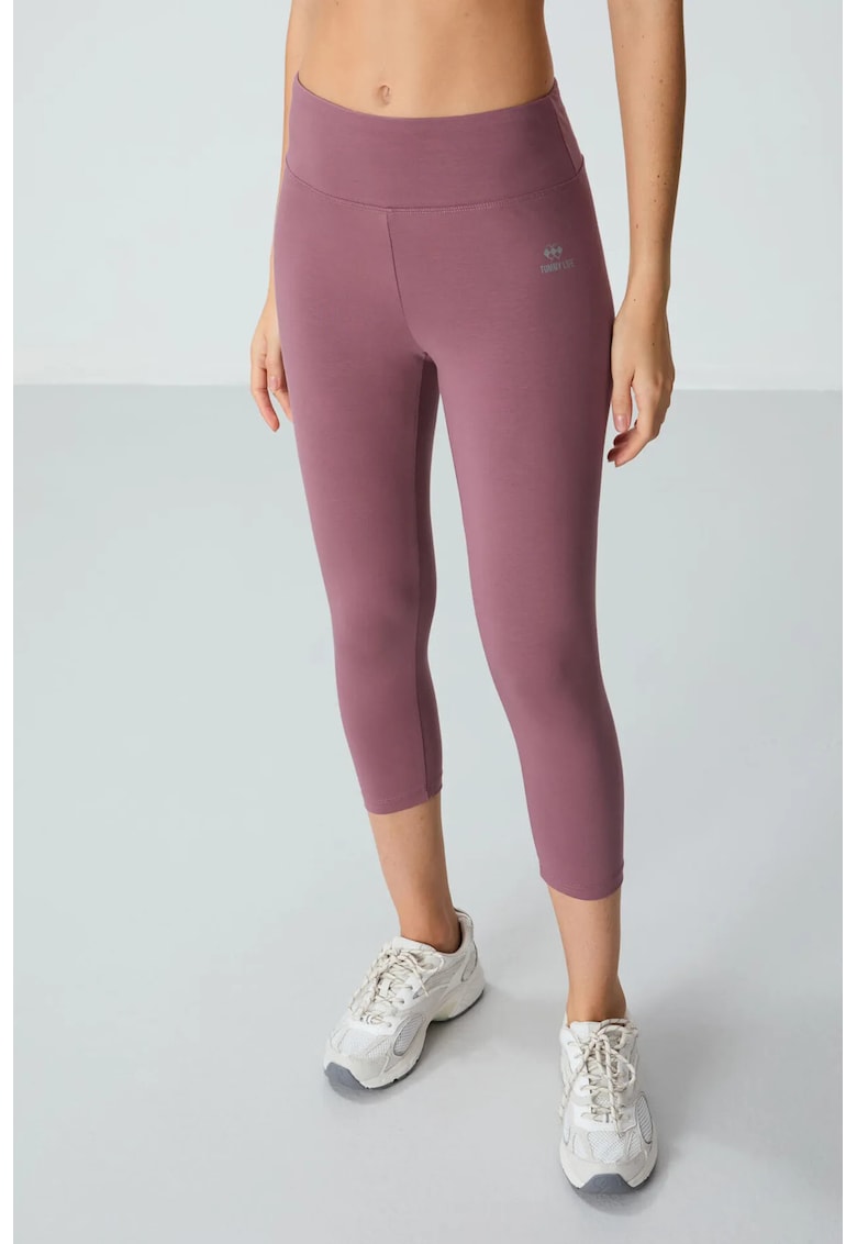 Colanti - Capri - talie inalta - mov elastic - bumbac 92