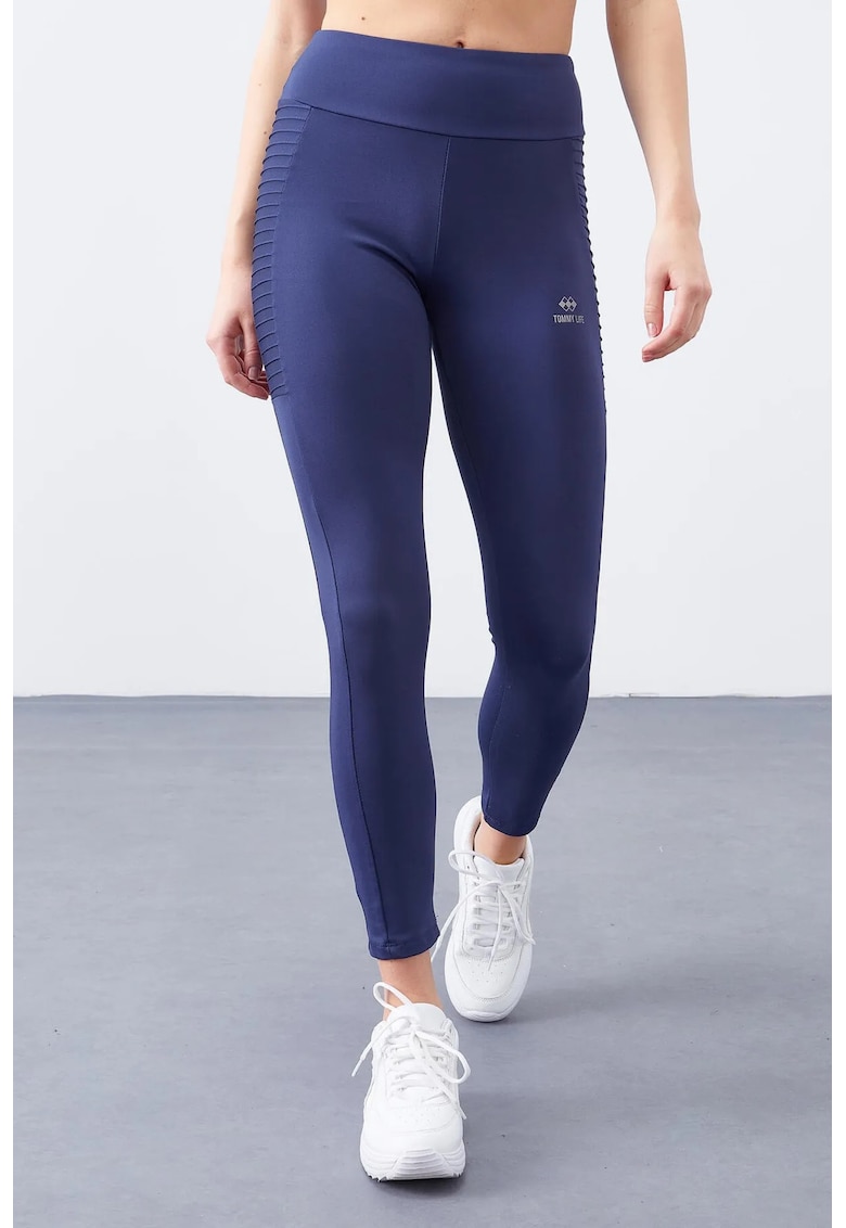 Colanti talie inalta - elastic - 95% poliester/5% elastan - Bleumarin