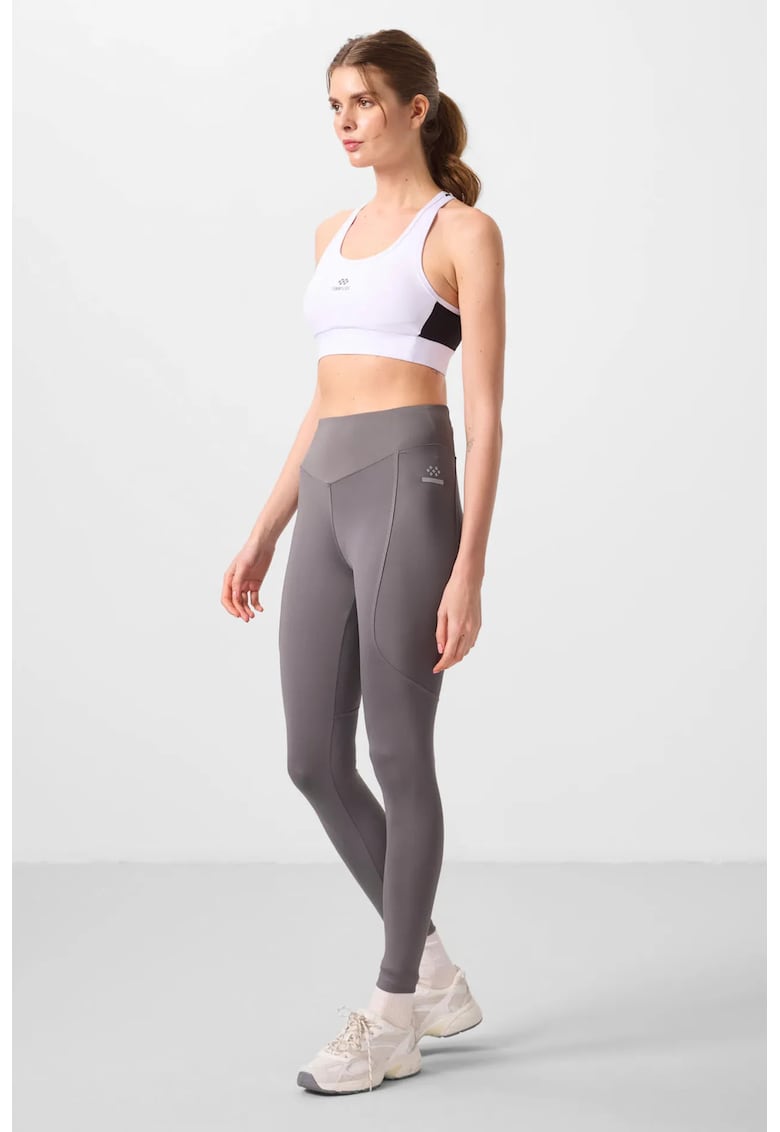 Colanti - skinny - talie inalta - gri ardezie - elastic - poliester/elastan