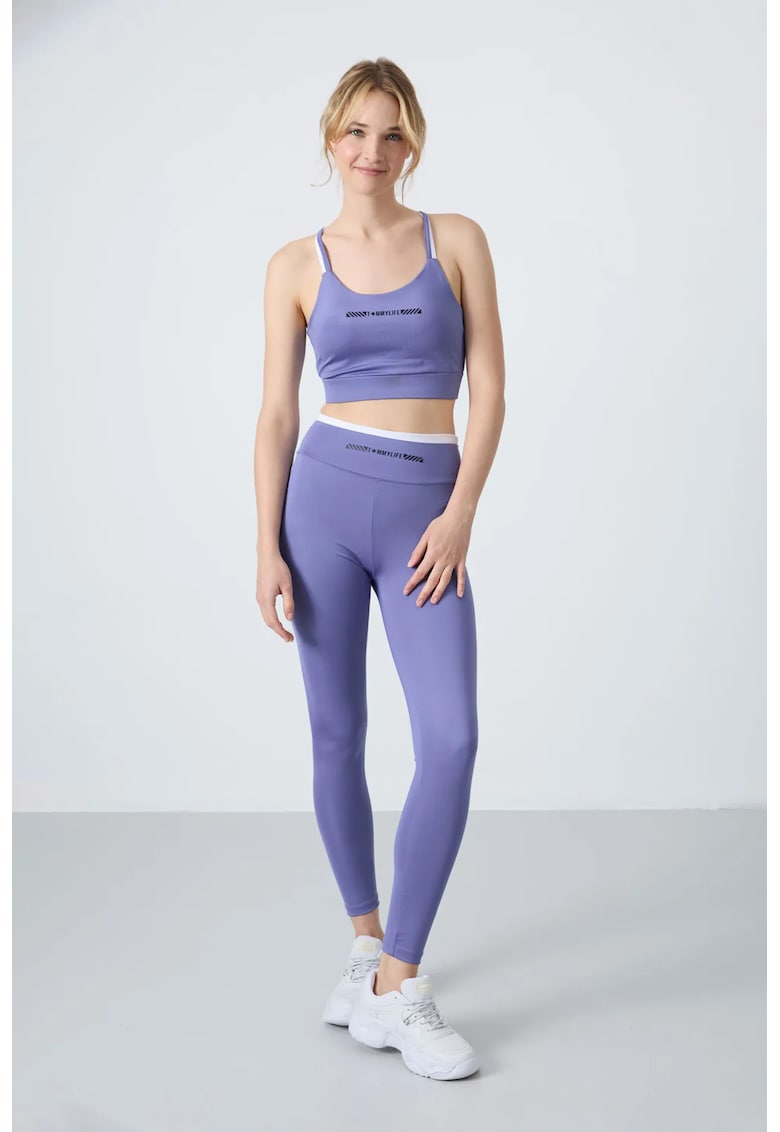 Set Activ Femei - Slim-Fit - Mov Liliac - Elastic - Fara inchidere -