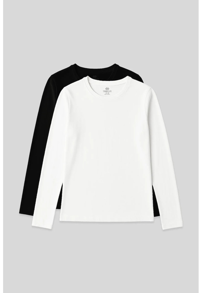 Bluze regular fit - elastic - bumbac cu elastan