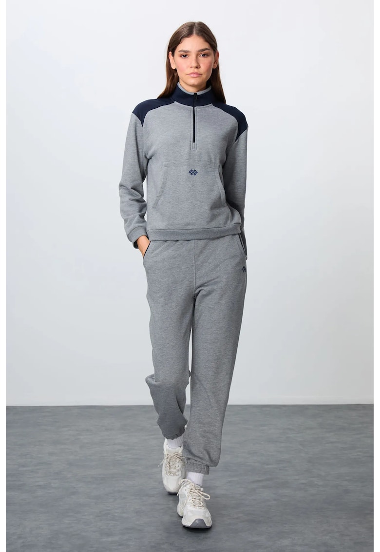 Set Trening Femei Color-Blocked - Multicolor - Fleece - Maneca lunga