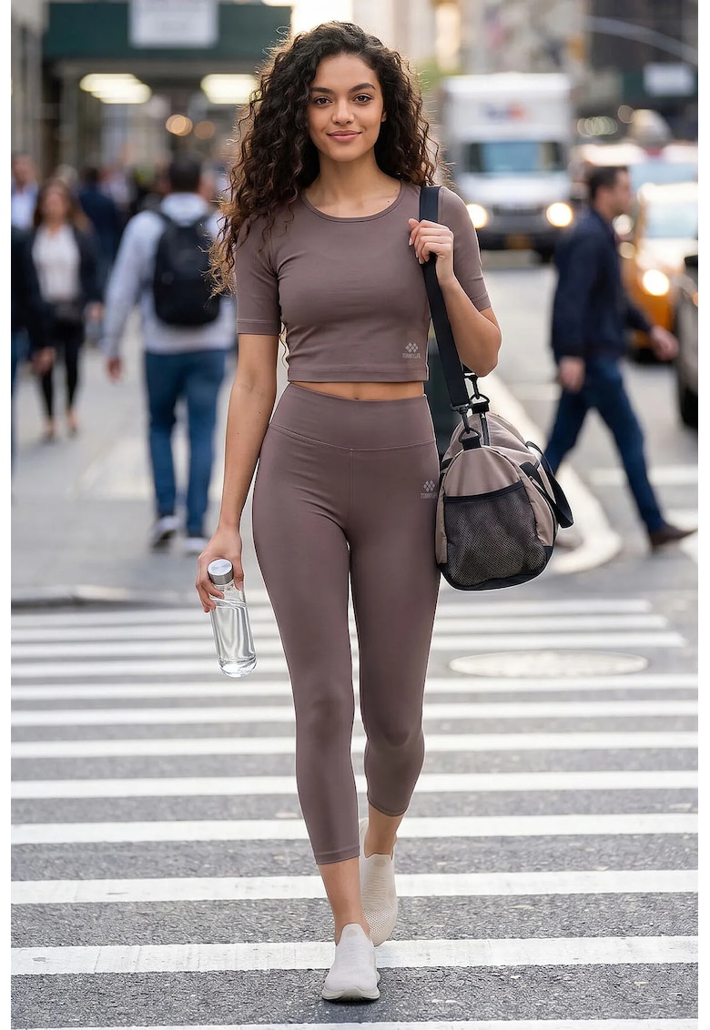 Set Activ Femei - Slim-fit - Mov Bumbac - Mov