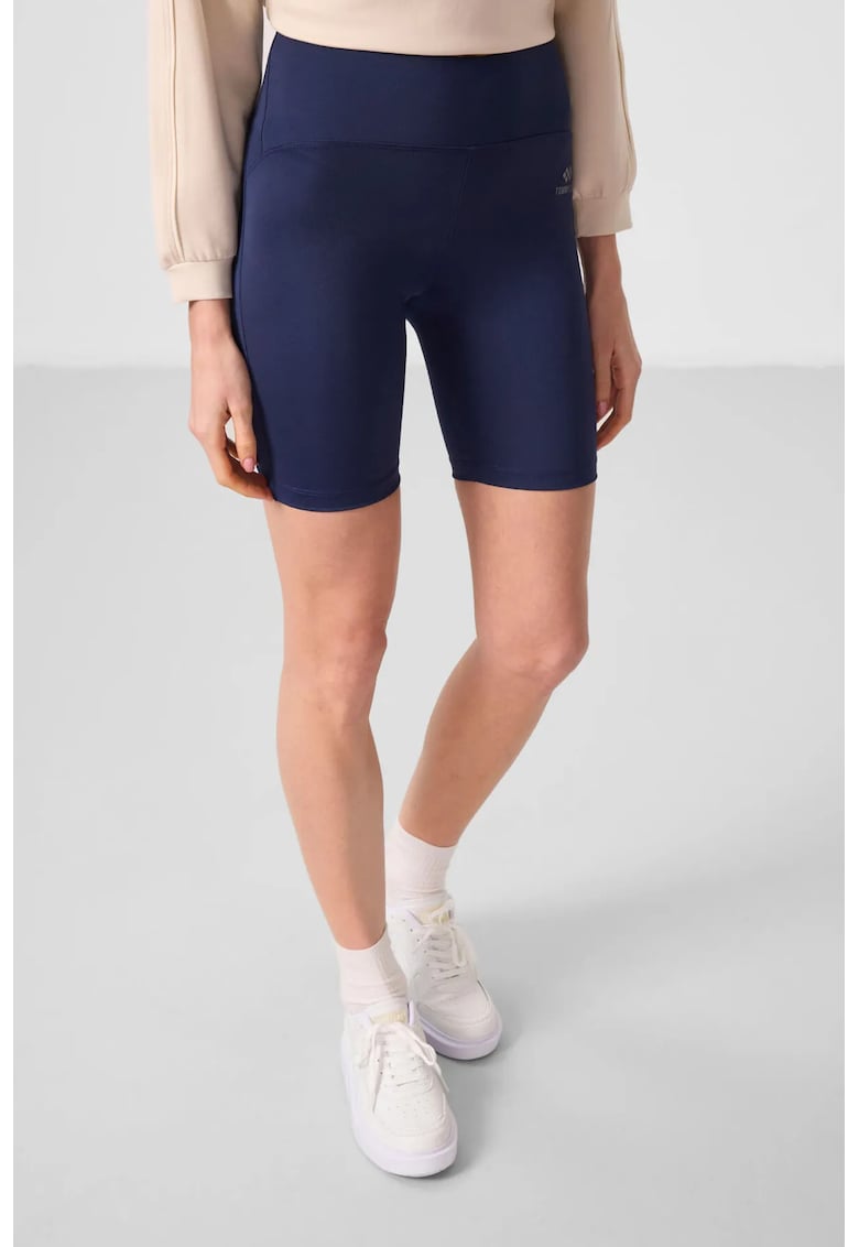 Colanti scurti - slim fit - albastru marin - lycra - talie inalta