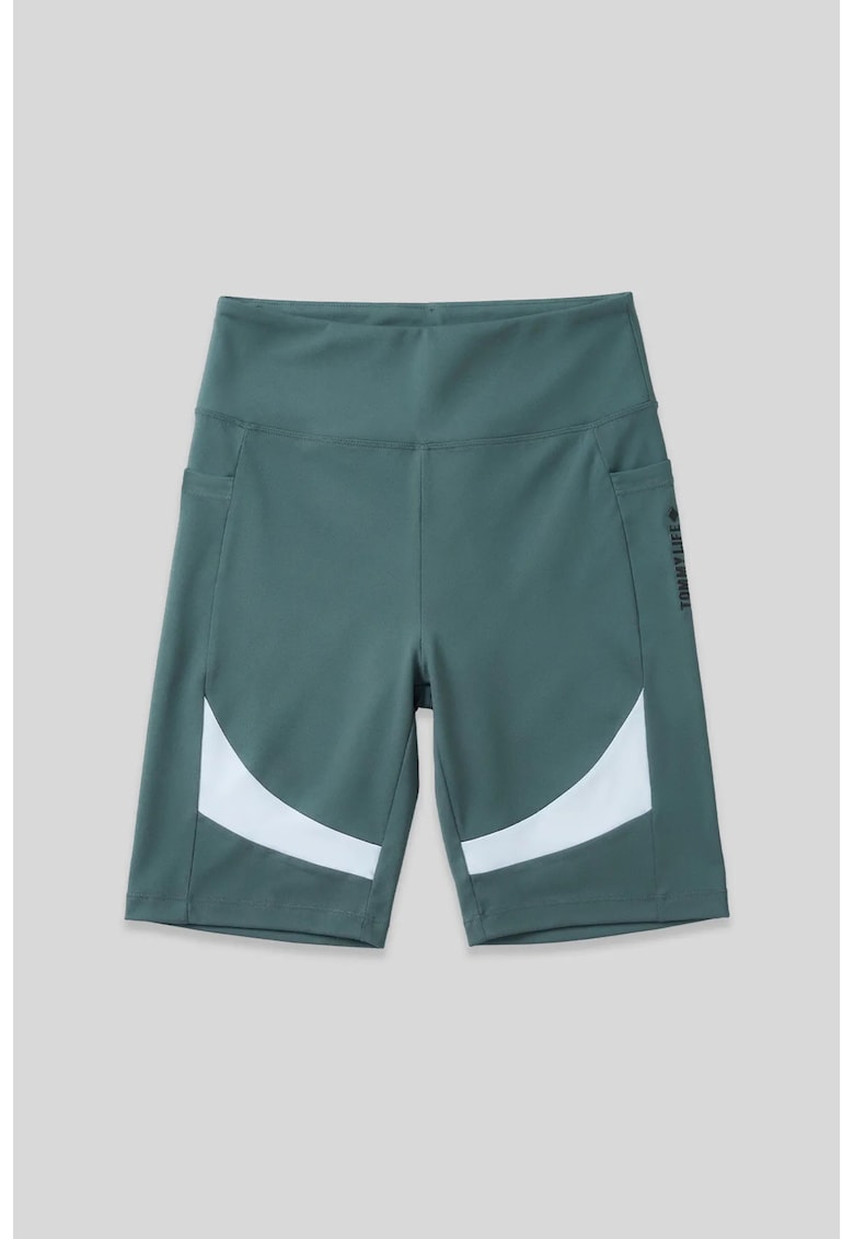Colanti sport scurti - buzunar - poliamida/elastan - Verde