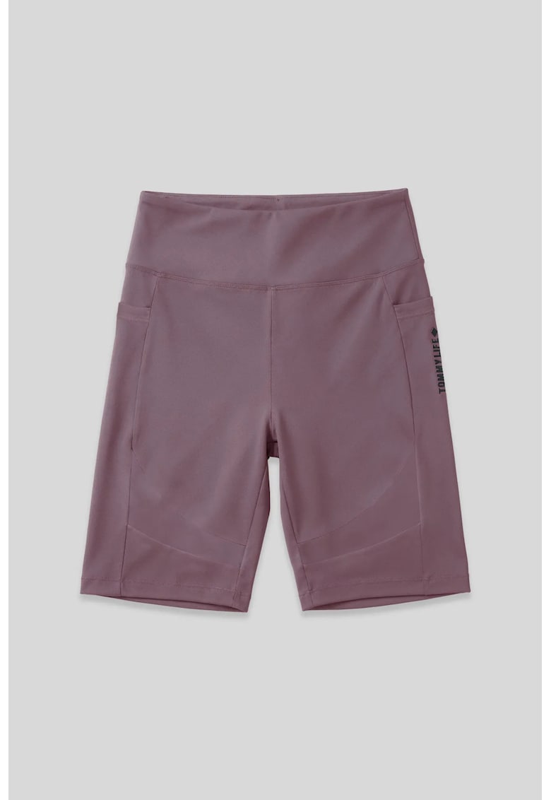 Colanti sport scurti buzunar - mov ametist - 90% poliamida/10% elastan