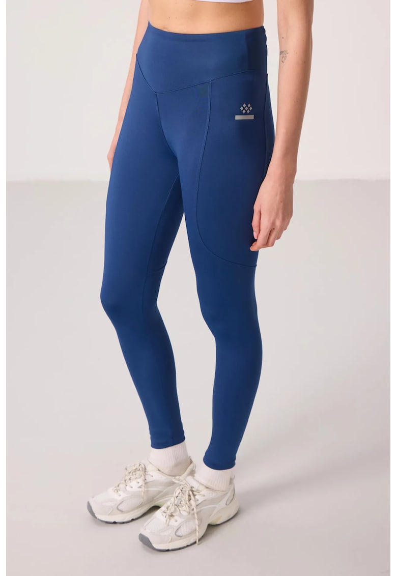 Colanti - skinny - talie inalta - albastru cobalt - elastic - 86% poliester/14% elastan