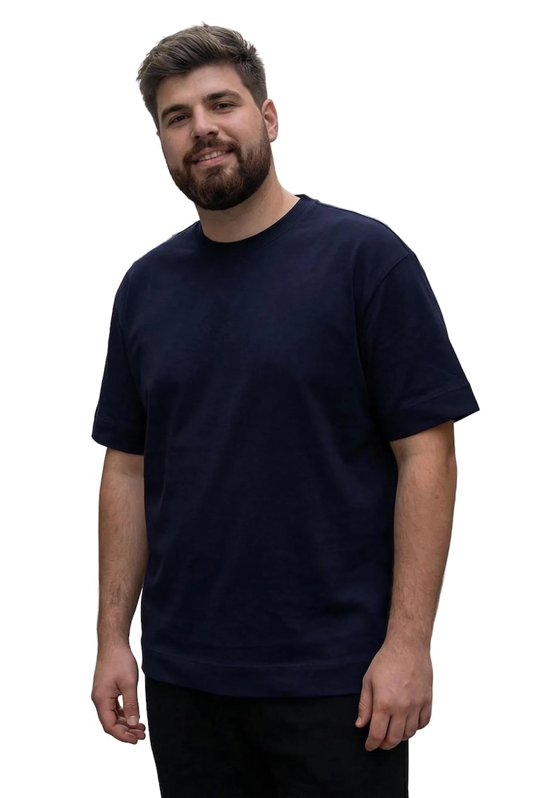 Tricou barbati - bumbac si elastan - albastru