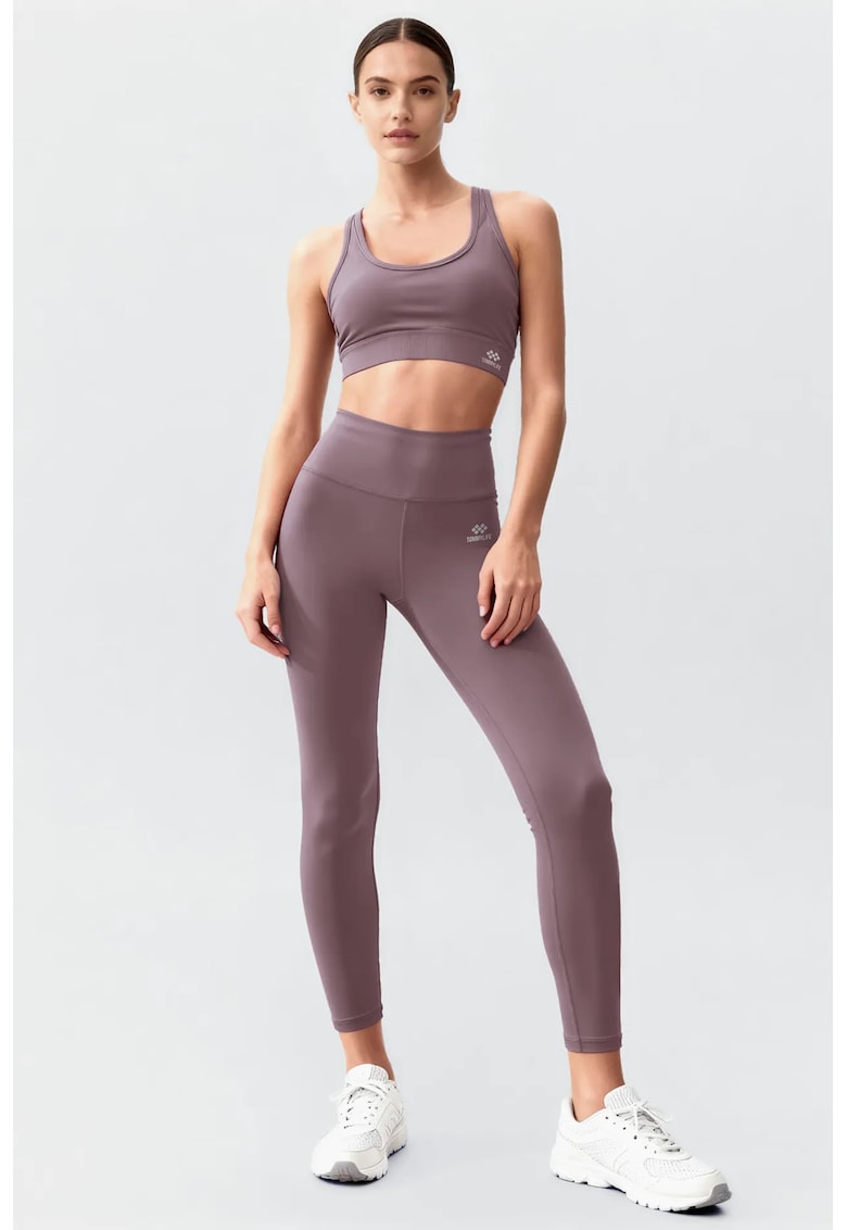 Set Sportiv Femei - Fara Maneci - Mov Lavanda - Poliester-Elastan