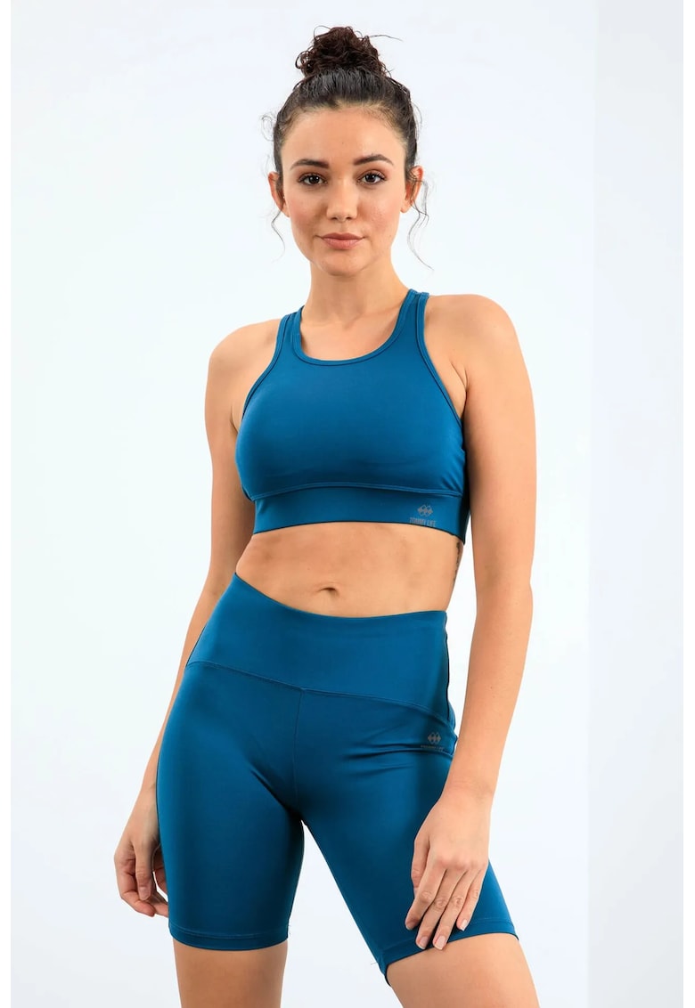 Set Activ Femei - Fara Maneci - Slim-fit - Poliester-Elastan - Albastru
