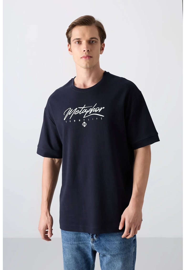 Tricou supradimensionat bleumarin - Bleumarin