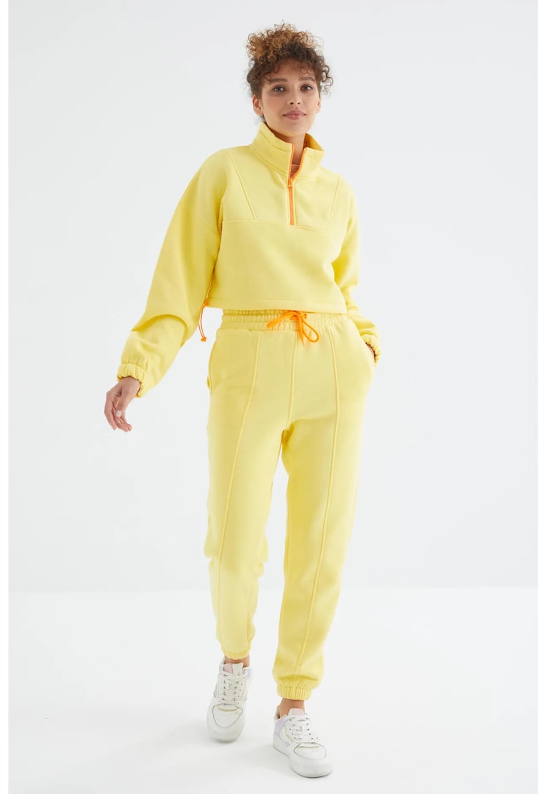 Seturi Active - Femei - Set Bluza si Pantaloni Galben Lamaie -