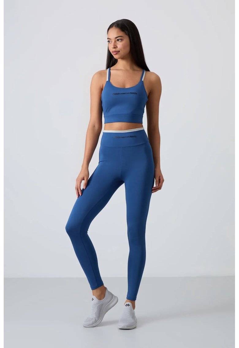 Set Activ Femei - Slim-Fit - Albastru Marocan - Elastic - Fara inchidere