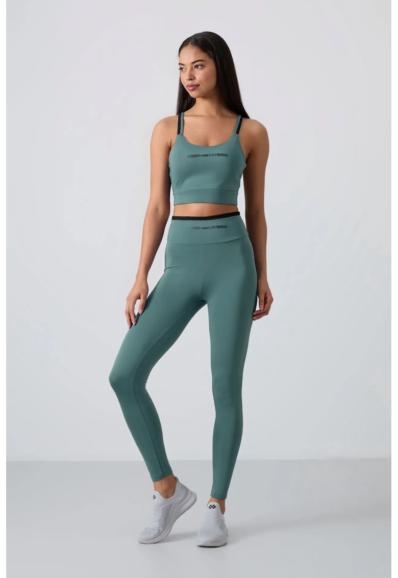 Set Activ - Slim-Fit - elastic - Verde salvie - poliester-lycra