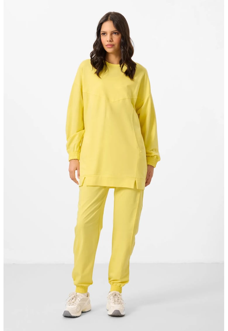 Seturi Active - Femei - Set Bluza si Pantaloni TOMMY Oversized - Galben Lamaie -