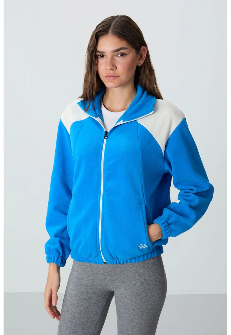 Hanorac dama - oversized - albastru - fleece