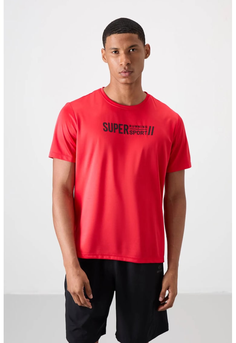Tricou imprimeu - rosu - poliester