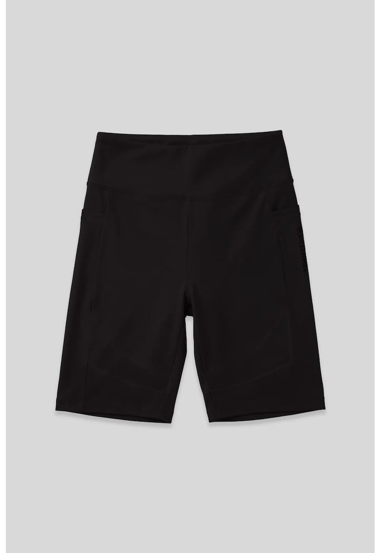 Colanti sport scurti - buzunar - poliamida/elastan - Negru