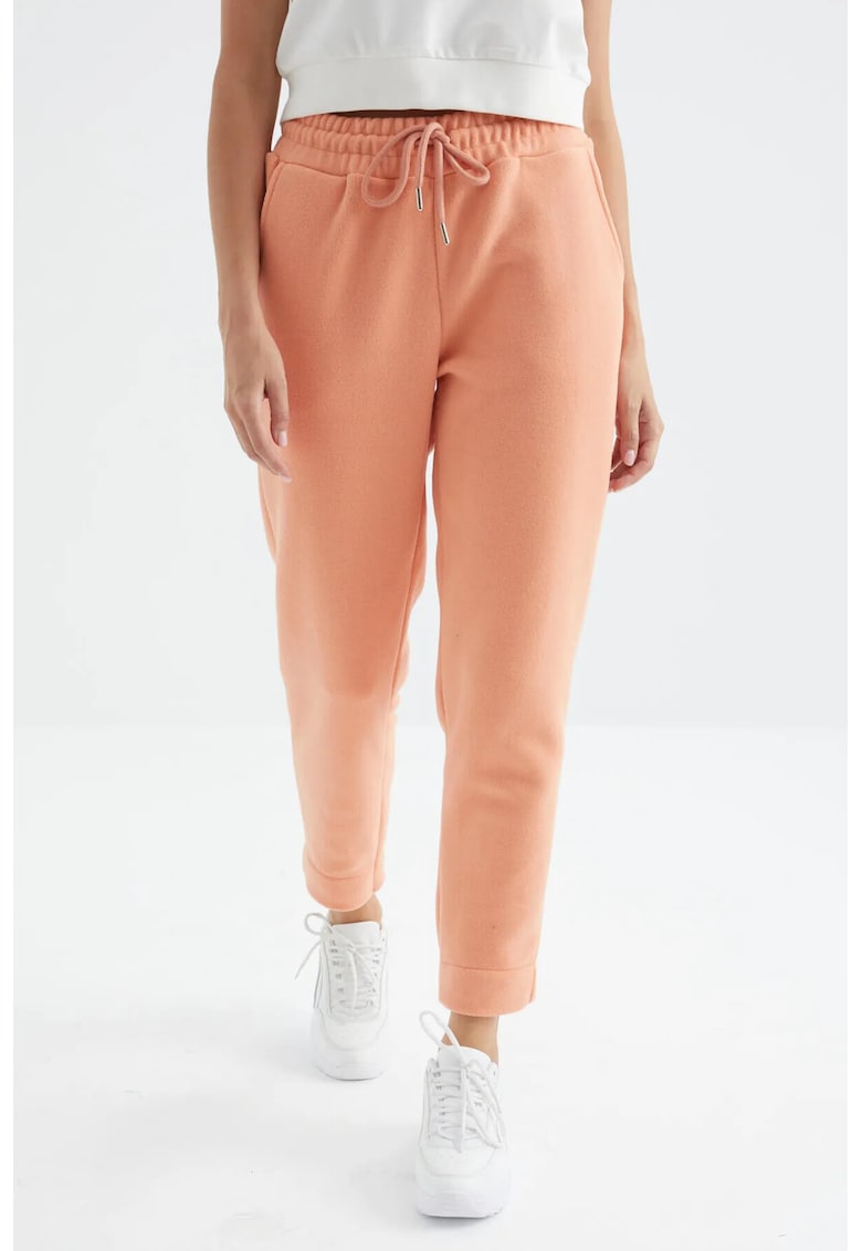 Pantaloni de trening portocaliu pal - poliester - cu buzunar
