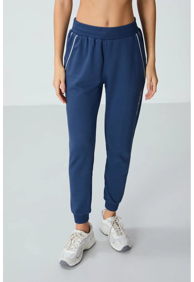 Pantaloni de trening - bleumarin - amestec de bumbac - buzunar