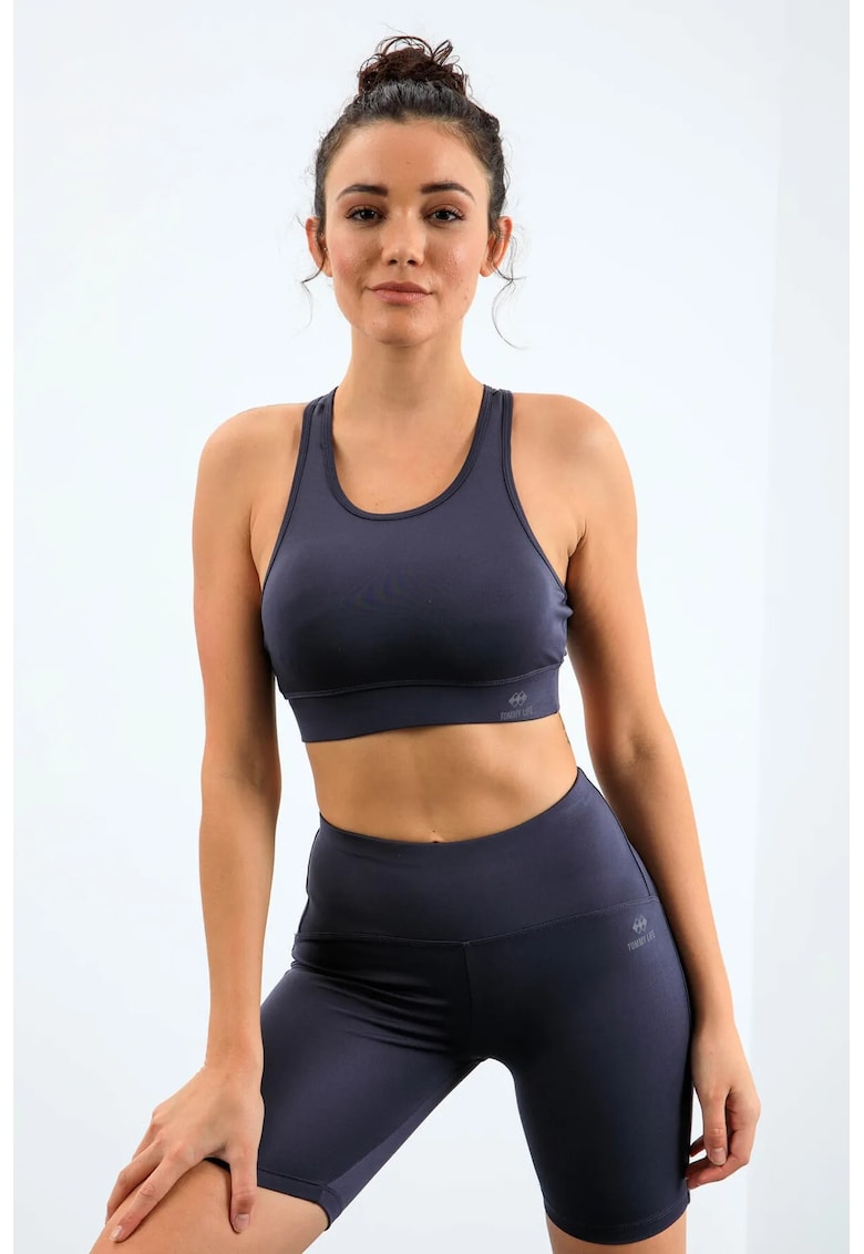 Set Activ Femei - Slim-fit - Gri antracit - Elastic - Fara inchidere