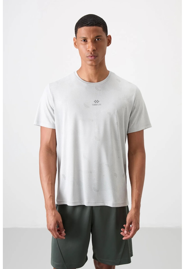 Tricou model Bird's Eye - Dusty White - 100% poliester