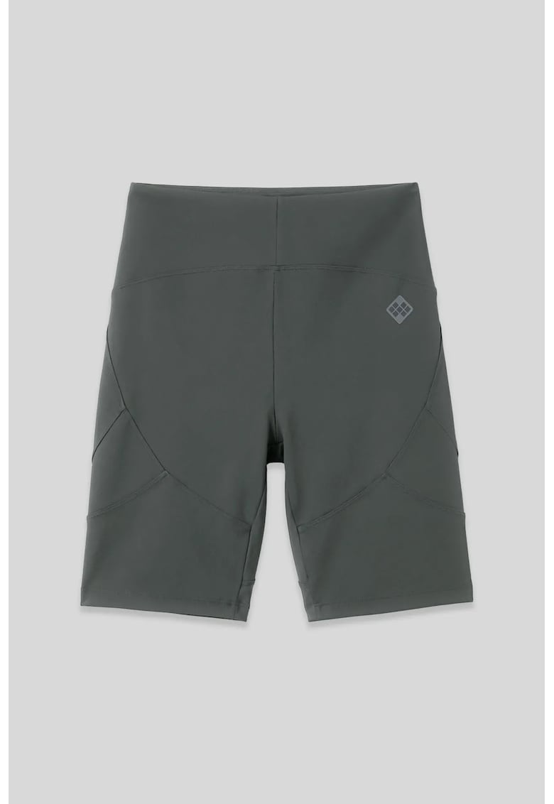 Colanti scurti - talie inalta - elastic - verde salvie - poliamida si elastan