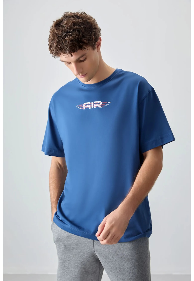 Tricou Barbati - Oversized - Albastru Moroccan - Bumbac