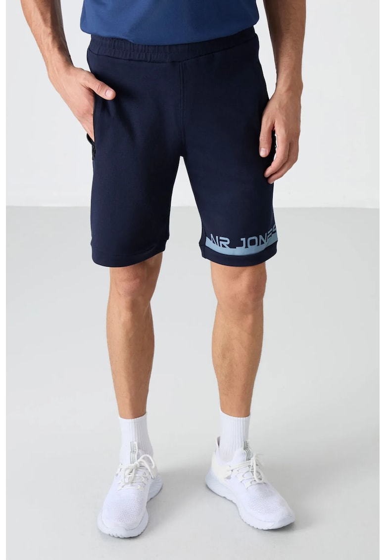 Pantaloni scurti - Barbati - Pantaloni scurti de trening din fleece TOMMY pentru barbati - Albastru marin -