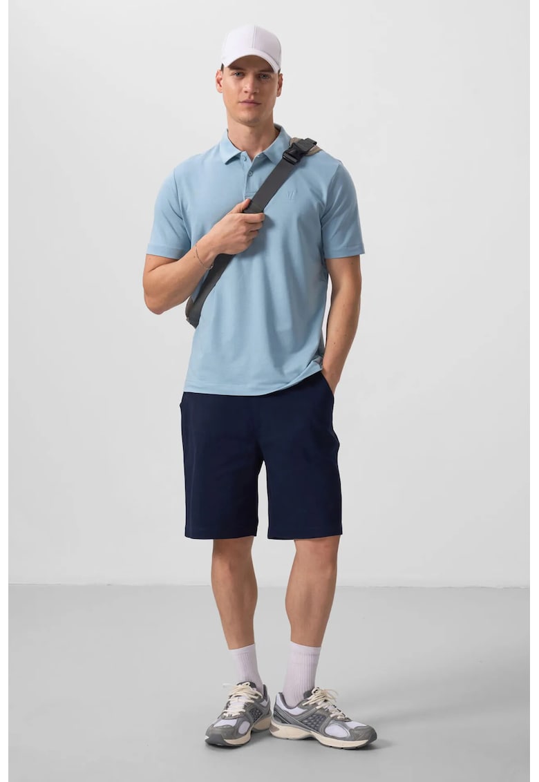 Pantaloni scurti - Barbati - Pantaloni scurti chino tesuti TOMMY pentru barbati - Albastru marin -