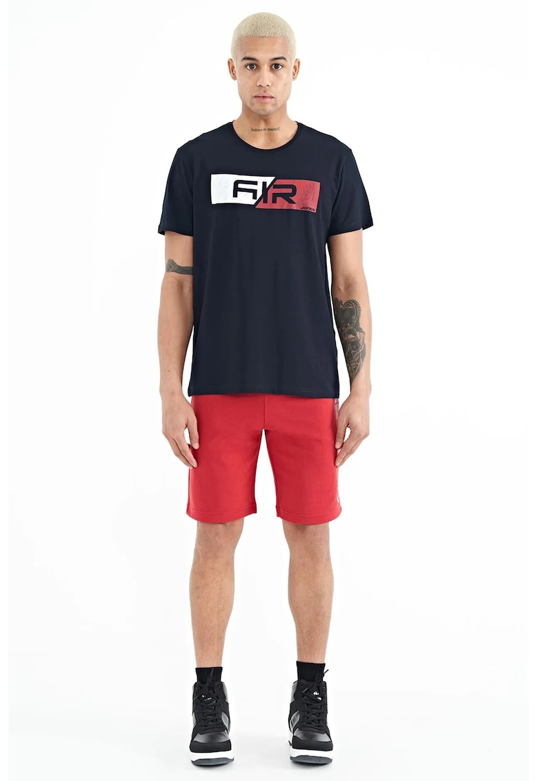 Pantaloni scurti - Barbati - Pantaloni scurti din fleece TOMMY pentru barbati - Rosu -