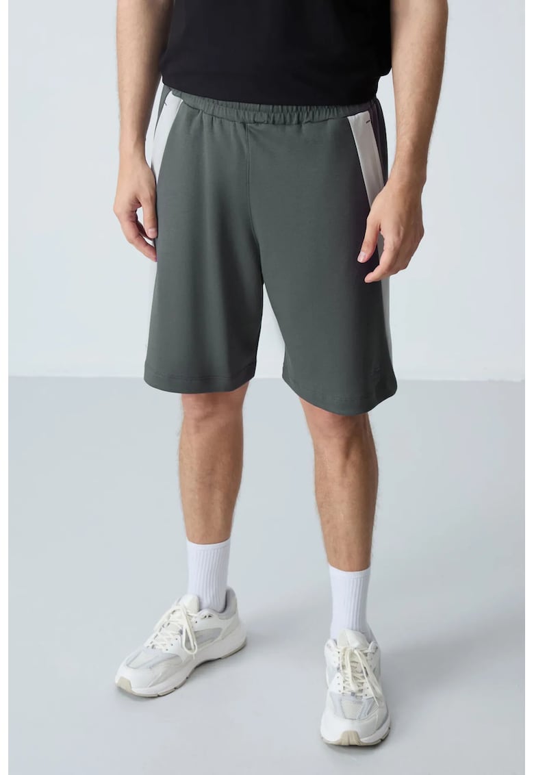 Pantaloni scurti - Barbati - Pantaloni scurti de trening din amestec de bumbac TOMMY pentru barbati - Gri antracit