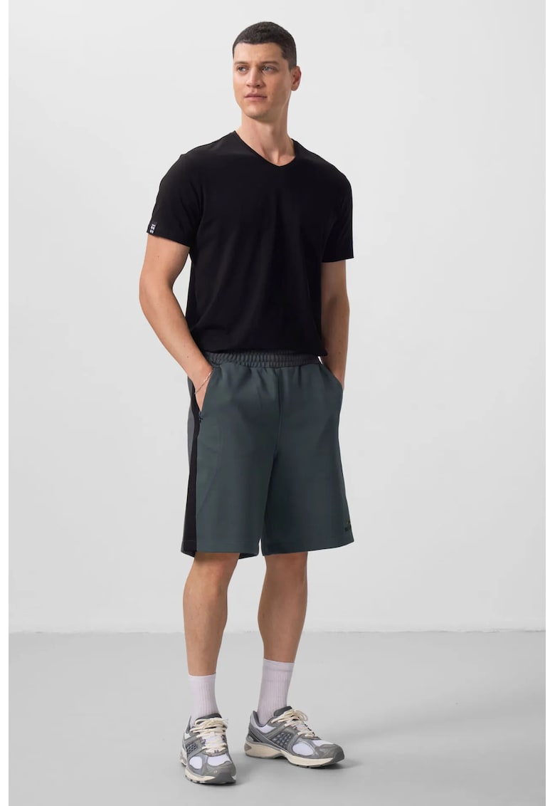 Pantaloni scurti - Barbati - TOMMY Pantaloni scurti supradimensionati din din amestec de bumbac - Gri carbune -