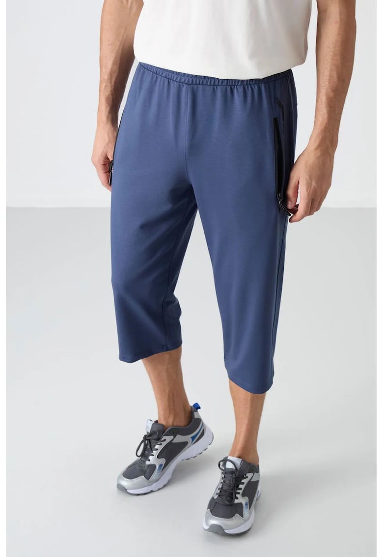 Pantaloni scurti - Barbati - Pantaloni scurti Capri ciclism TOMMY pentru barbati - Albastru marin - Bleumarin