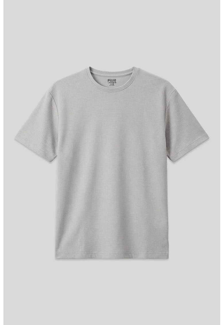 Tricou supradimensionat - elastic - gri deschis - poliester-lycra