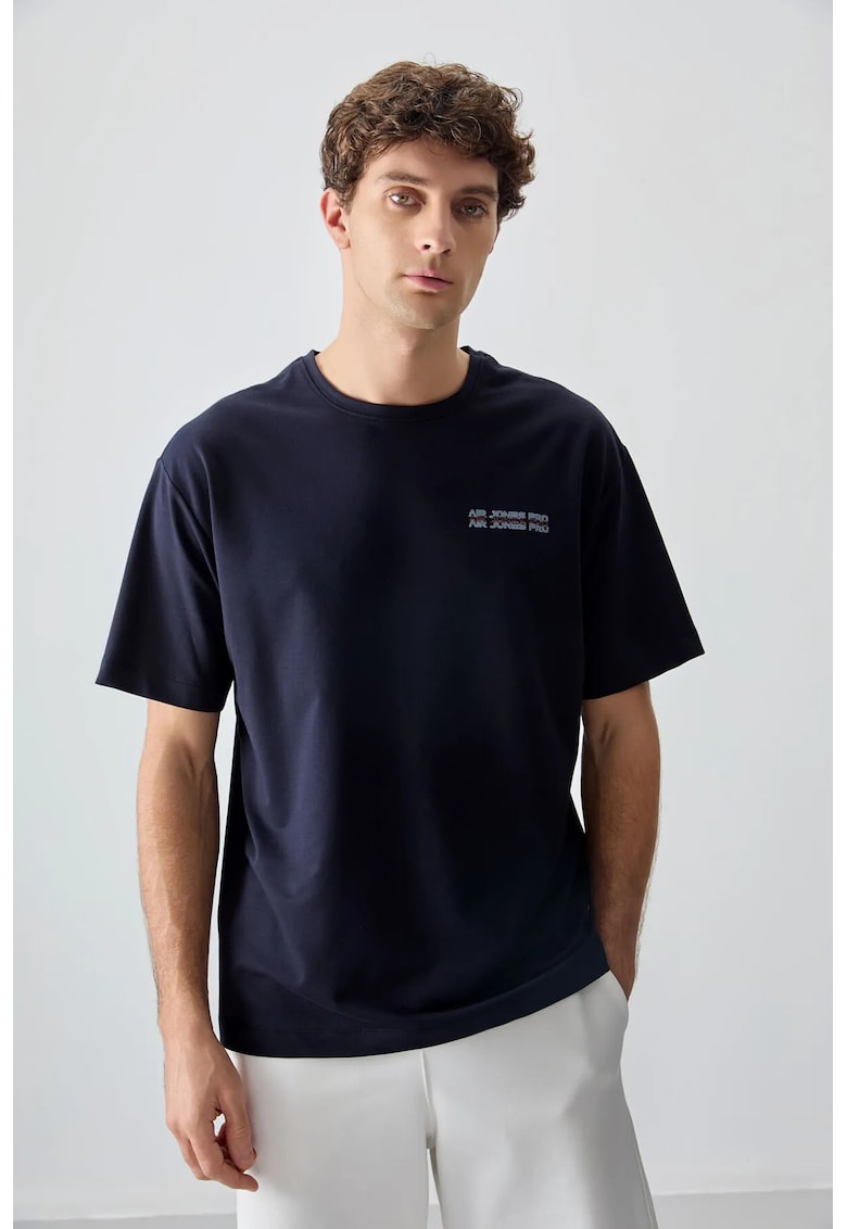 Tricou Oversized - Albastru Marin - bumbac