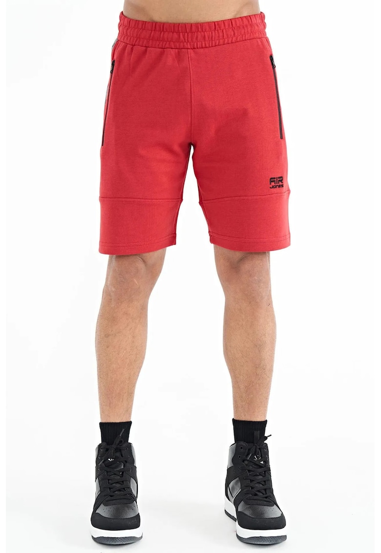 Pantaloni scurti - Barbati - Pantaloni scurti din tricot uni TOMMY pentru barbati - Rosu -