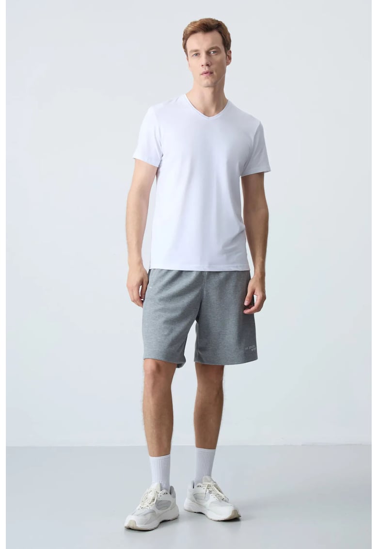 Pantaloni scurti - Barbati - Pantaloni scurti TOMMY din jerseu pentru barbati - Gri -
