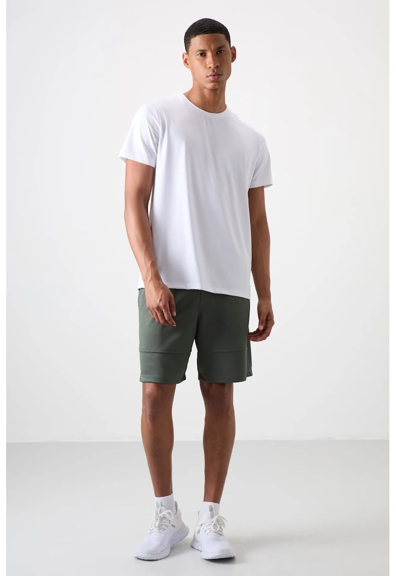 Pantaloni scurti - Barbati - Pantaloni scurti de trening uni TOMMY pentru barbati - Verde Kaki -