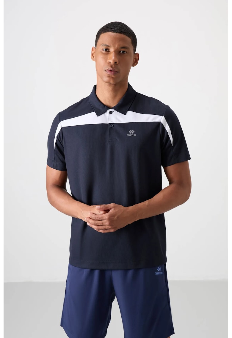 Tricou Polo Barbati - 100% poliester - Albastru